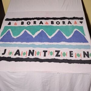 Vtg Jantzen Bora Bora Novelty Beach Towel Rare (59"x39.5") - Condition Issues